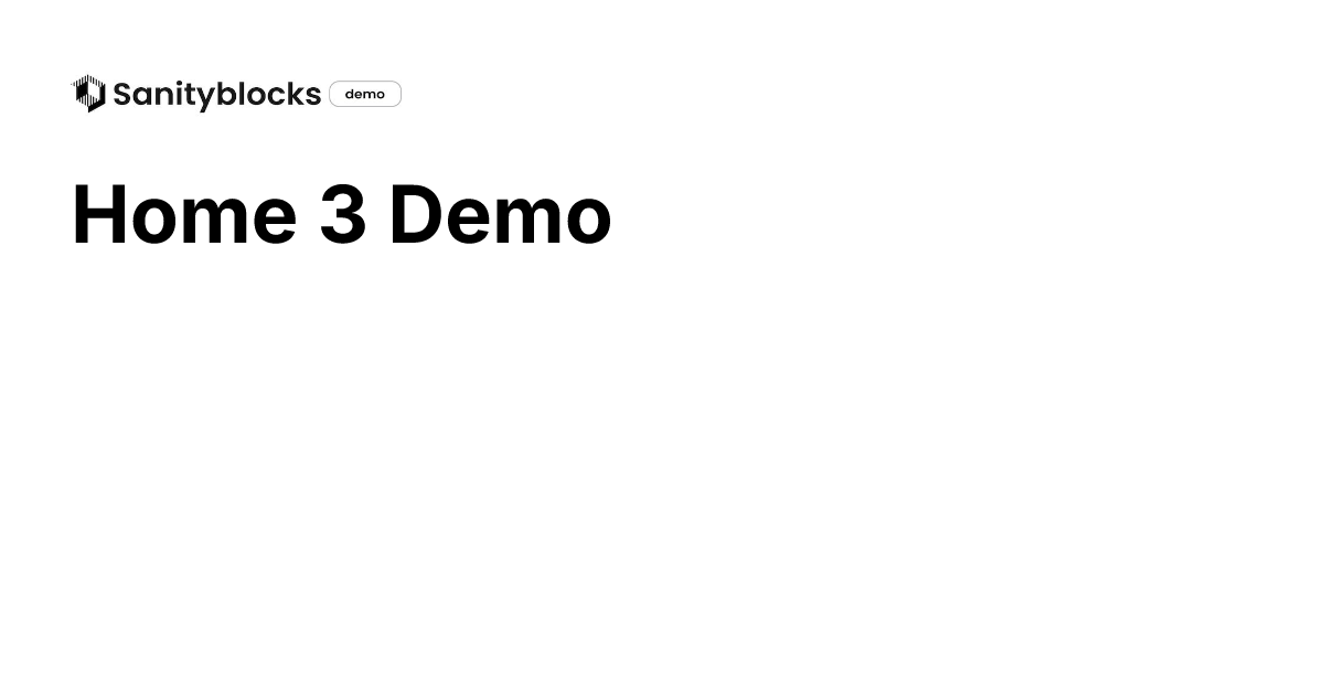 Home 3 Demo